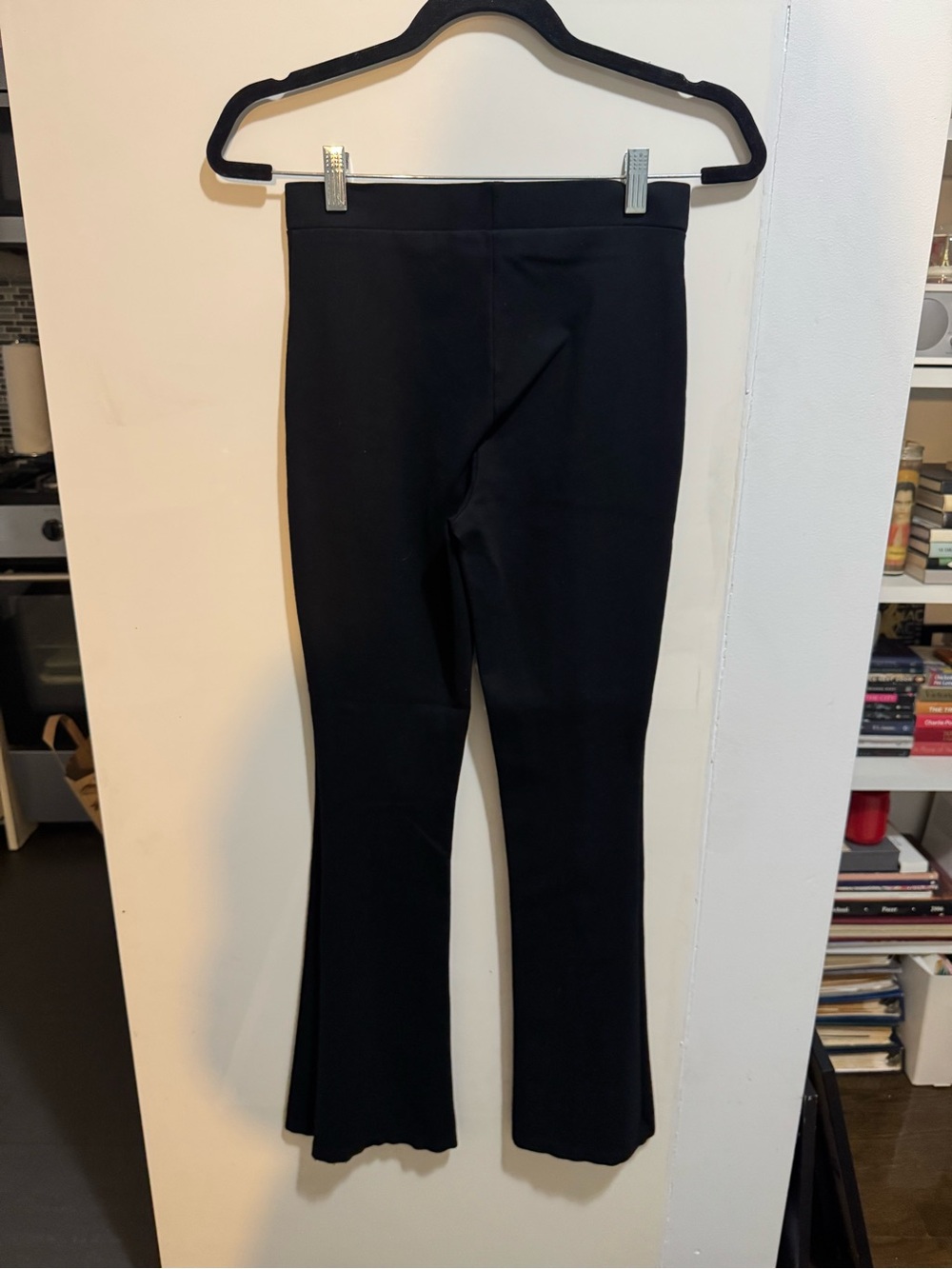 Mango Black Boot-Cut Ponte Pants